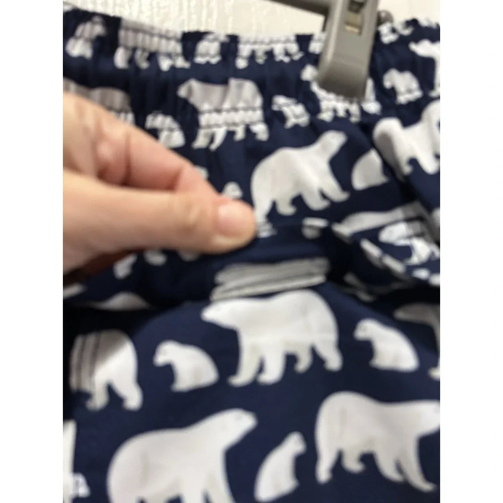 Capelle Miami Men's Swim Trunks Size L Large Blue White Polar Bear Board Shorts